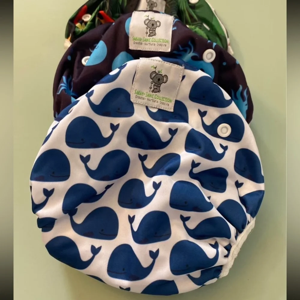 Colorful Kids Cloth Swim Diaper Set (3) Sara Jane Collection